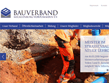 Tablet Screenshot of bauverband-mv.de